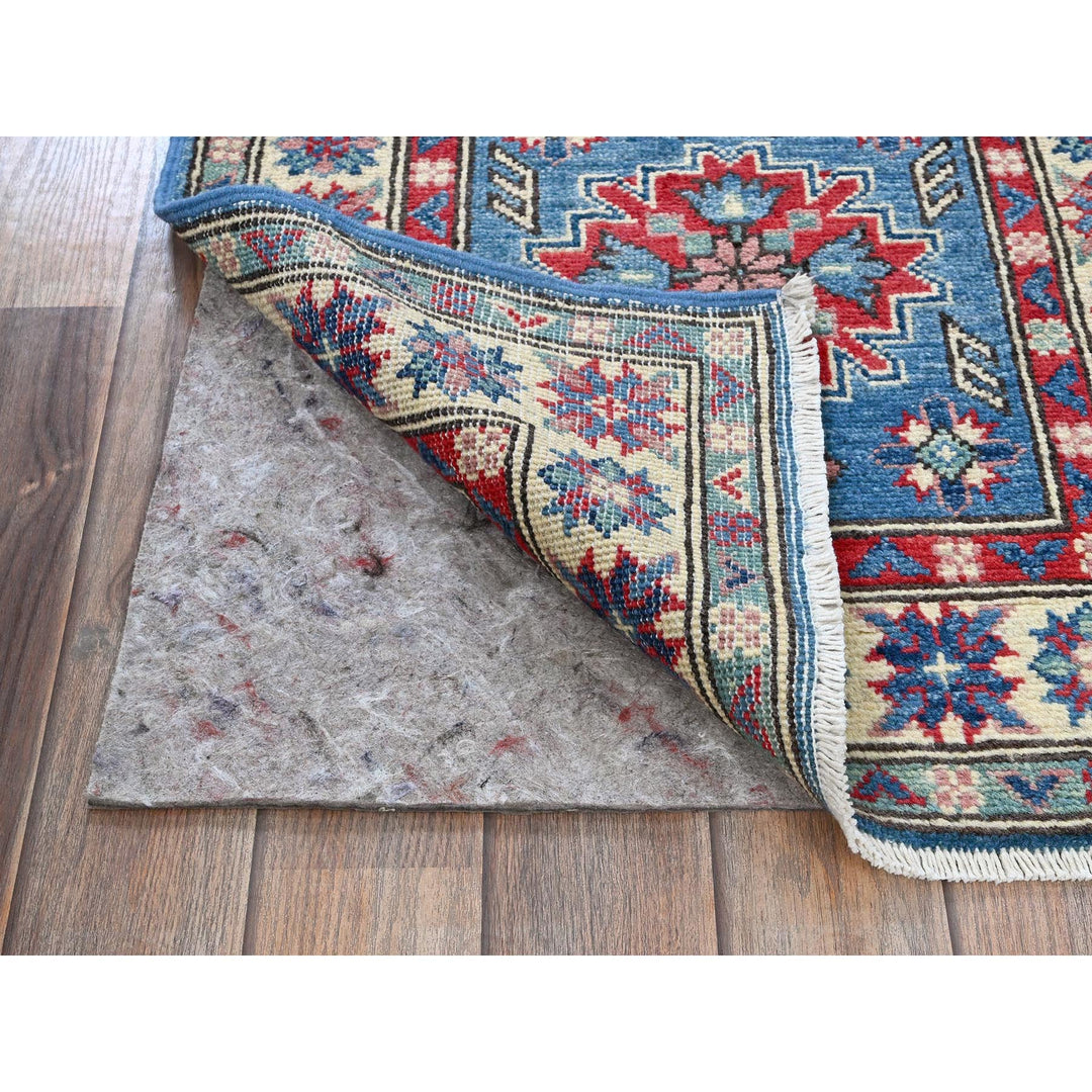 2'0" x 5'10" New Hand Knotted Blue Wool Runner Oriental Rug - MOA102502