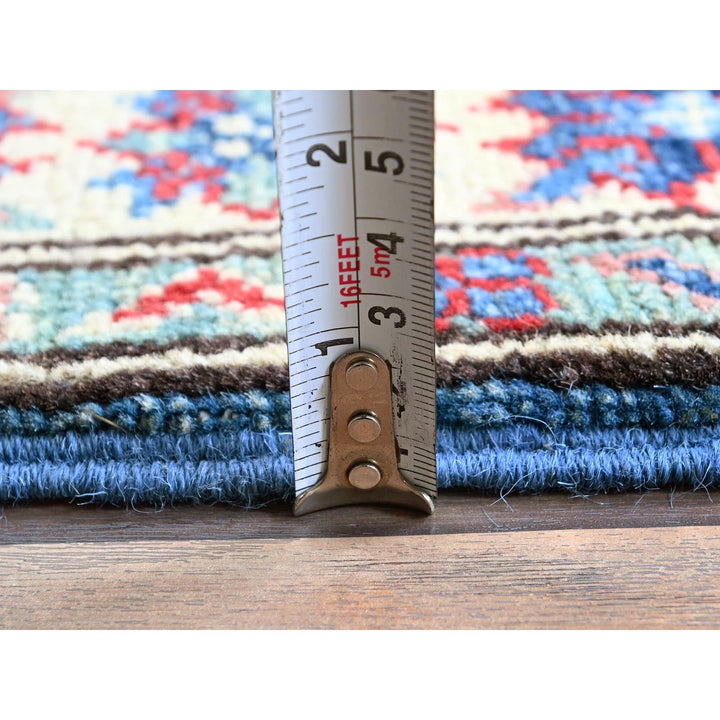 2'0" x 5'10" New Hand Knotted Blue Wool Runner Oriental Rug - MOA102502