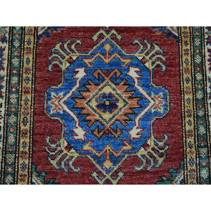 2'8" x 19'5" New Hand Knotted Red Wool Runner Oriental Rug - MOA10250575