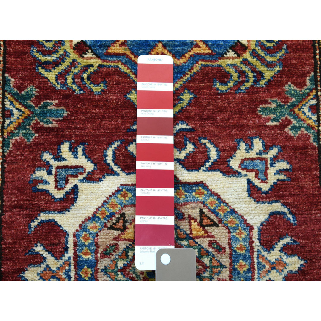 2'8" x 19'5" New Hand Knotted Red Wool Runner Oriental Rug - MOA10250575