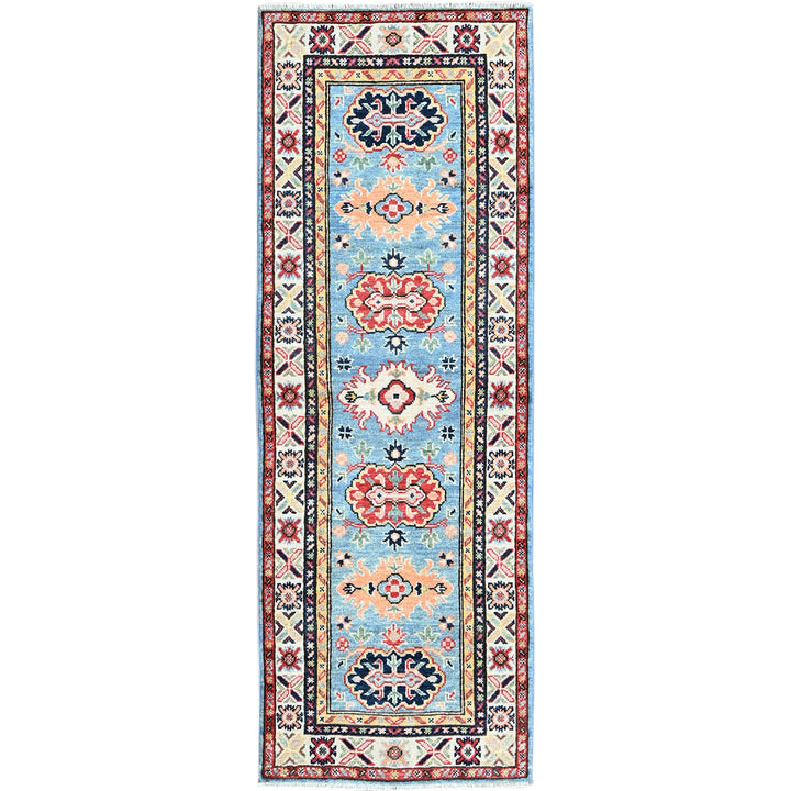 2'1" x 5'10" New Hand Knotted Blue Wool Runner Oriental Rug - MOA102505