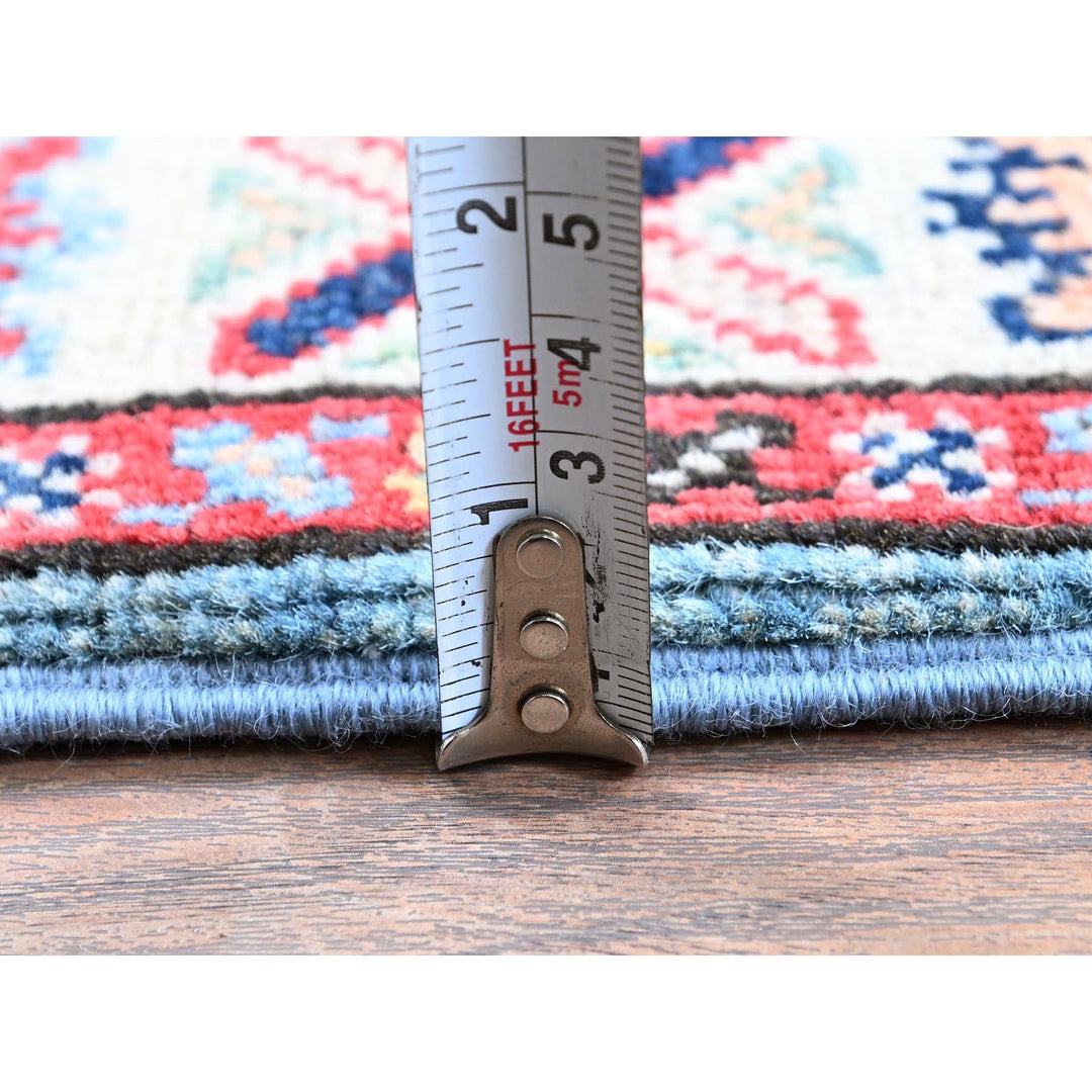 2'1" x 5'10" New Hand Knotted Blue Wool Runner Oriental Rug - MOA102505