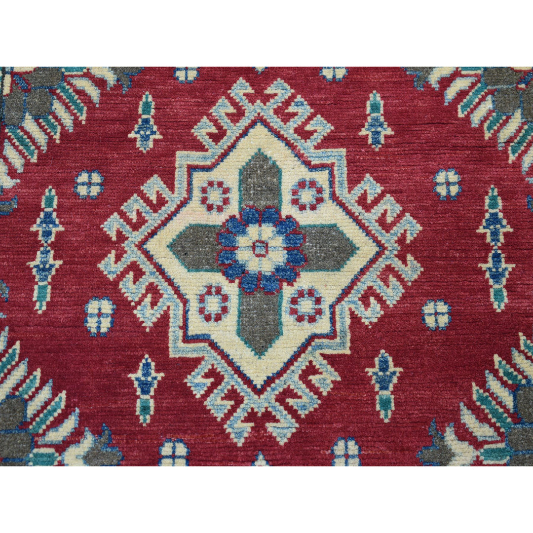 3'4" x 4'9" New Hand Knotted Red Wool Rectangle Oriental Rug - MOA10250651