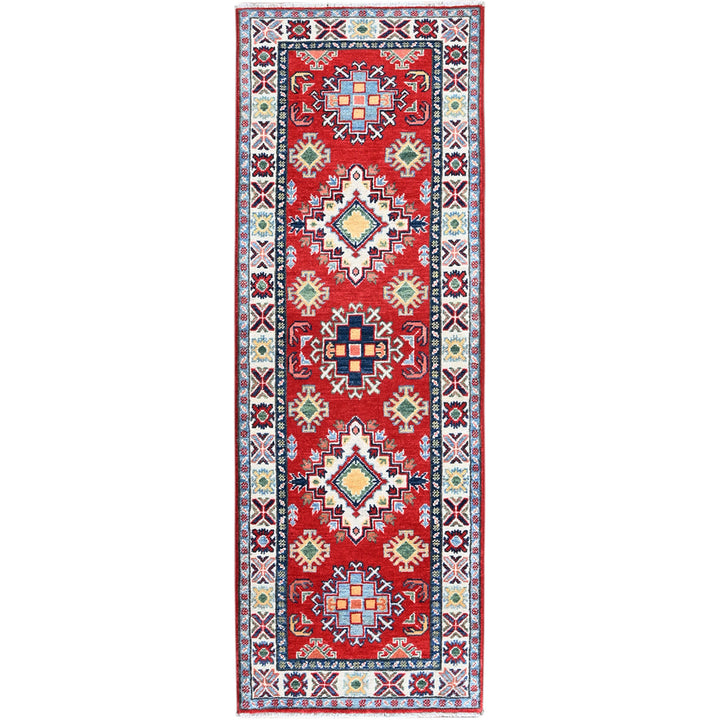 2'0" x 5'9" New Hand Knotted Red Wool Runner Oriental Rug - MOA102506