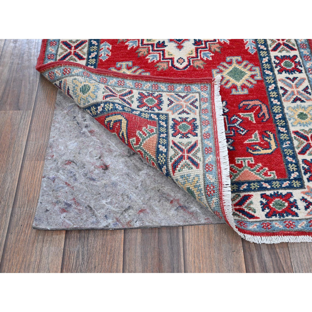 2'0" x 5'9" New Hand Knotted Red Wool Runner Oriental Rug - MOA102506
