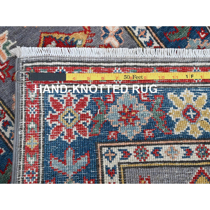 1'11" x 5'11" New Hand Knotted Grey Wool Runner Oriental Rug - MOA102507