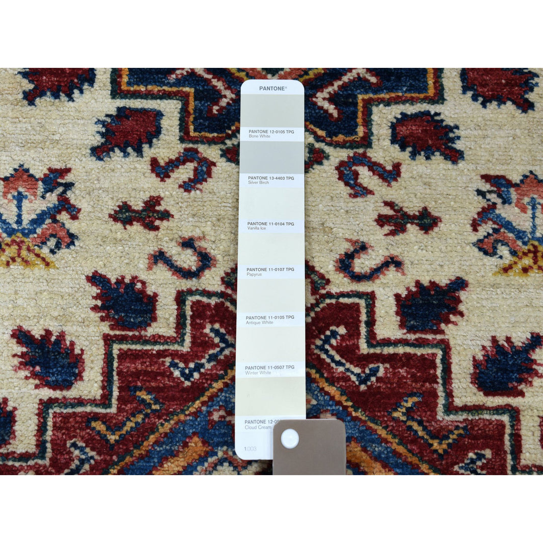 2'10" x 19'1" New Hand Knotted Ivory Wool Runner Oriental Rug - MOA10250822