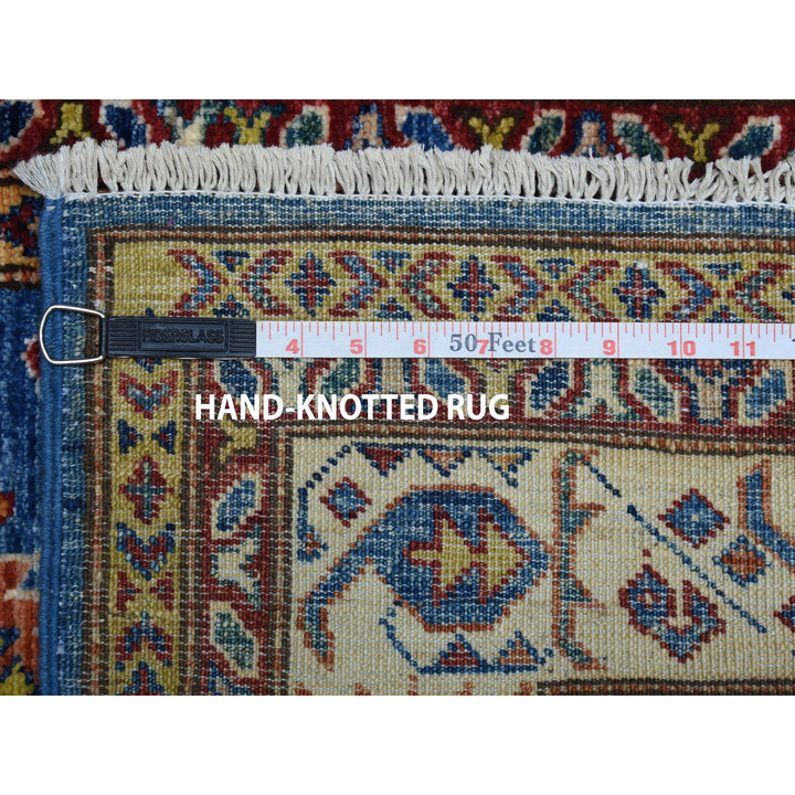 2'9" x 4'2" New Hand Knotted Blue Wool Rectangle Oriental Rug - MOA10250891