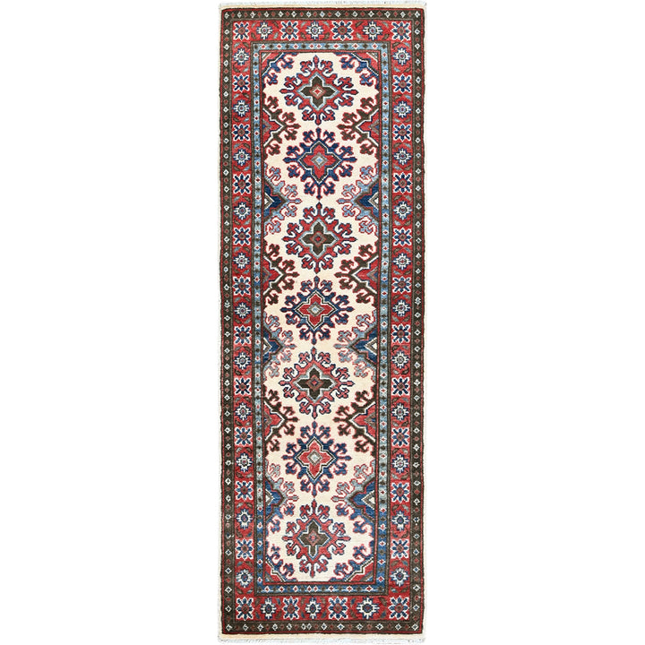 1'10" x 6'0" New Hand Knotted Ivory Wool Runner Oriental Rug - MOA102508