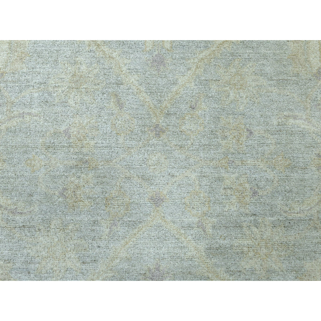 2'7" x 9'9" New Hand Knotted Grey Wool Runner Oriental Rug - MOA10251003