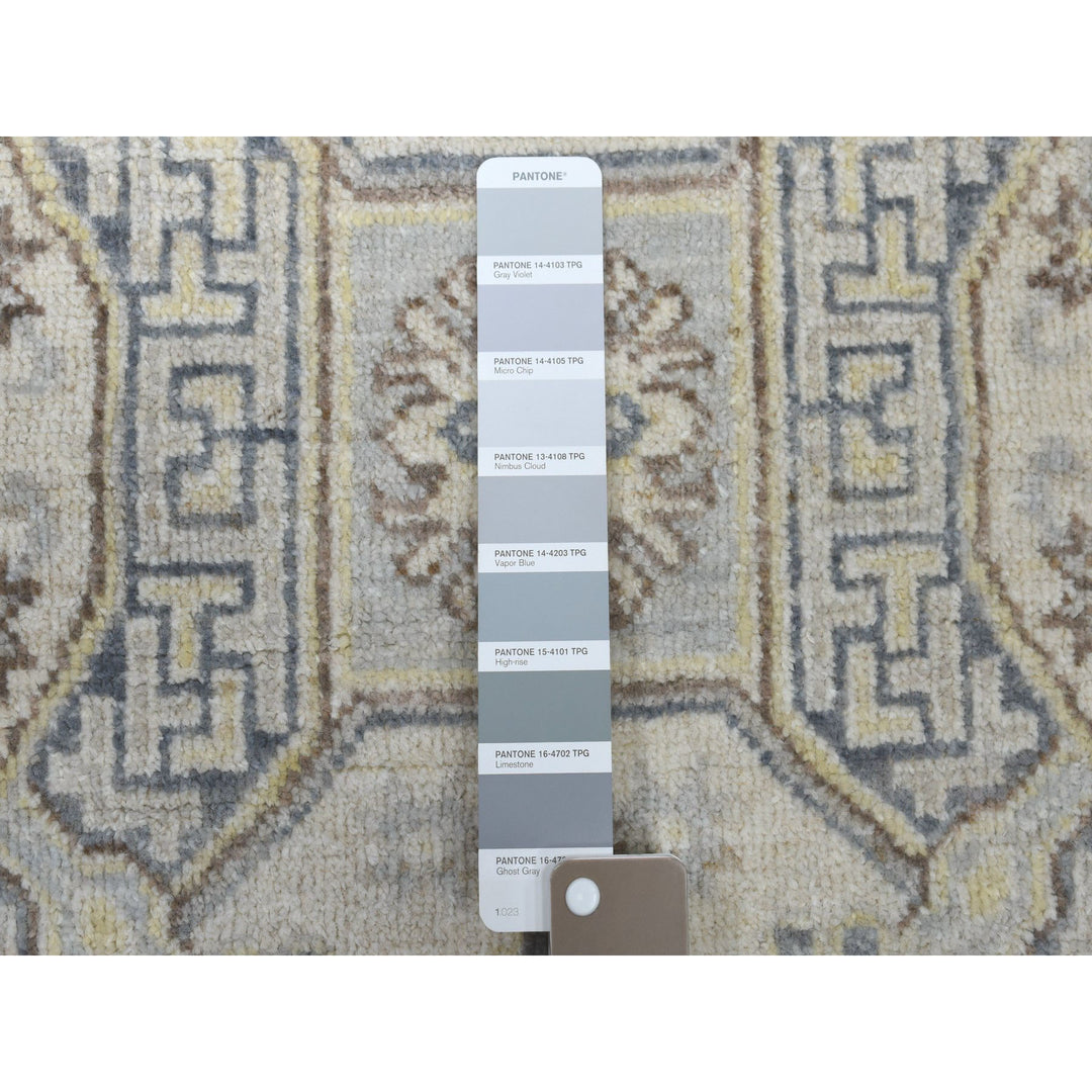 2'9" x 9'2" New Hand Knotted Grey Wool Runner Oriental Rug - MOA10251126