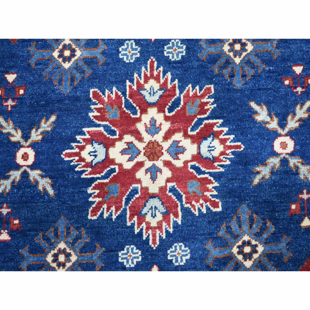 4'1" x 5'10" New Hand Knotted Blue Wool Rectangle Oriental Rug - MOA10251133