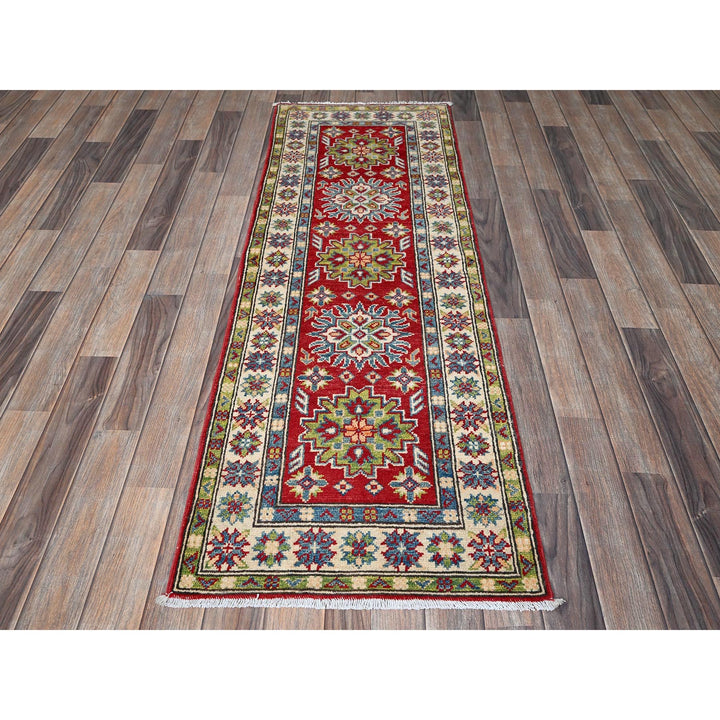 2'0" x 5'10" New Hand Knotted Red Wool Runner Oriental Rug - MOA102511