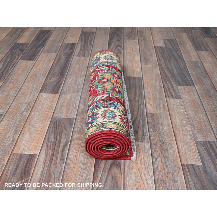 2'0" x 5'10" New Hand Knotted Red Wool Runner Oriental Rug - MOA102511
