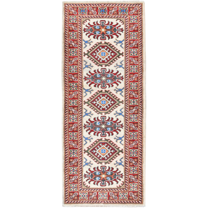 2'0" x 5'10" New Hand Knotted Ivory Wool Runner Oriental Rug - MOA102512