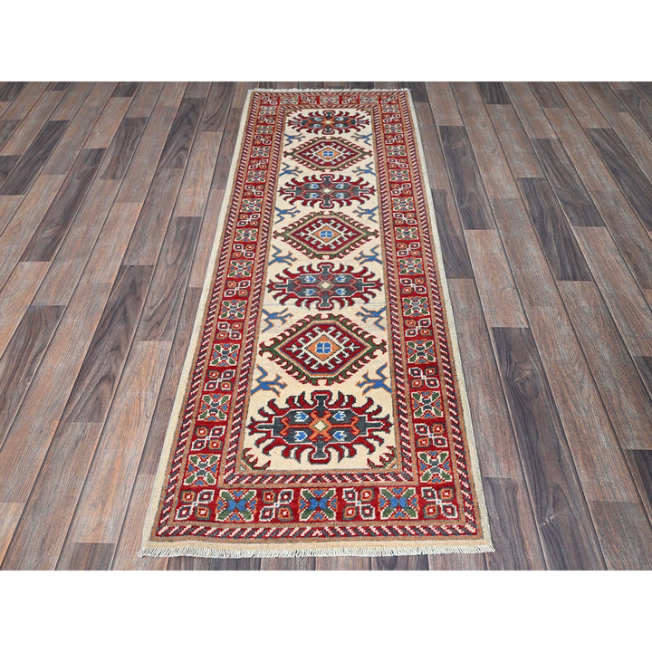 2'0" x 5'10" New Hand Knotted Ivory Wool Runner Oriental Rug - MOA102512