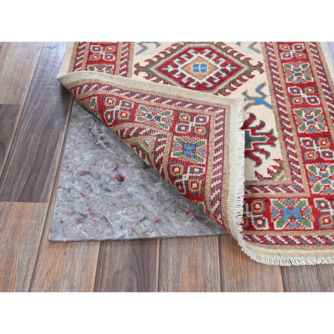 2'0" x 5'10" New Hand Knotted Ivory Wool Runner Oriental Rug - MOA102512