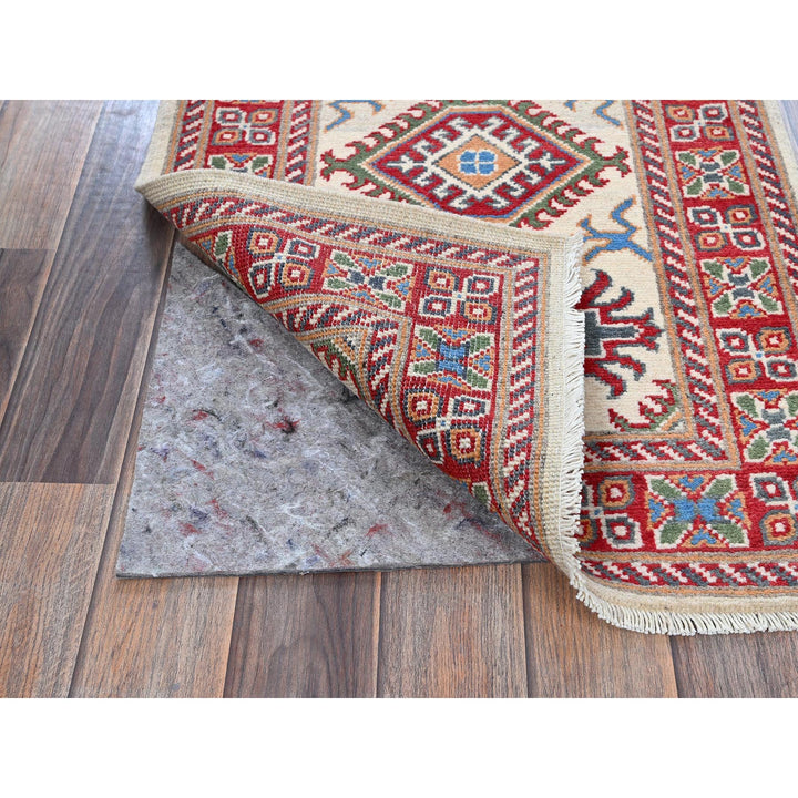 2'0" x 5'10" New Hand Knotted Ivory Wool Runner Oriental Rug - MOA102512