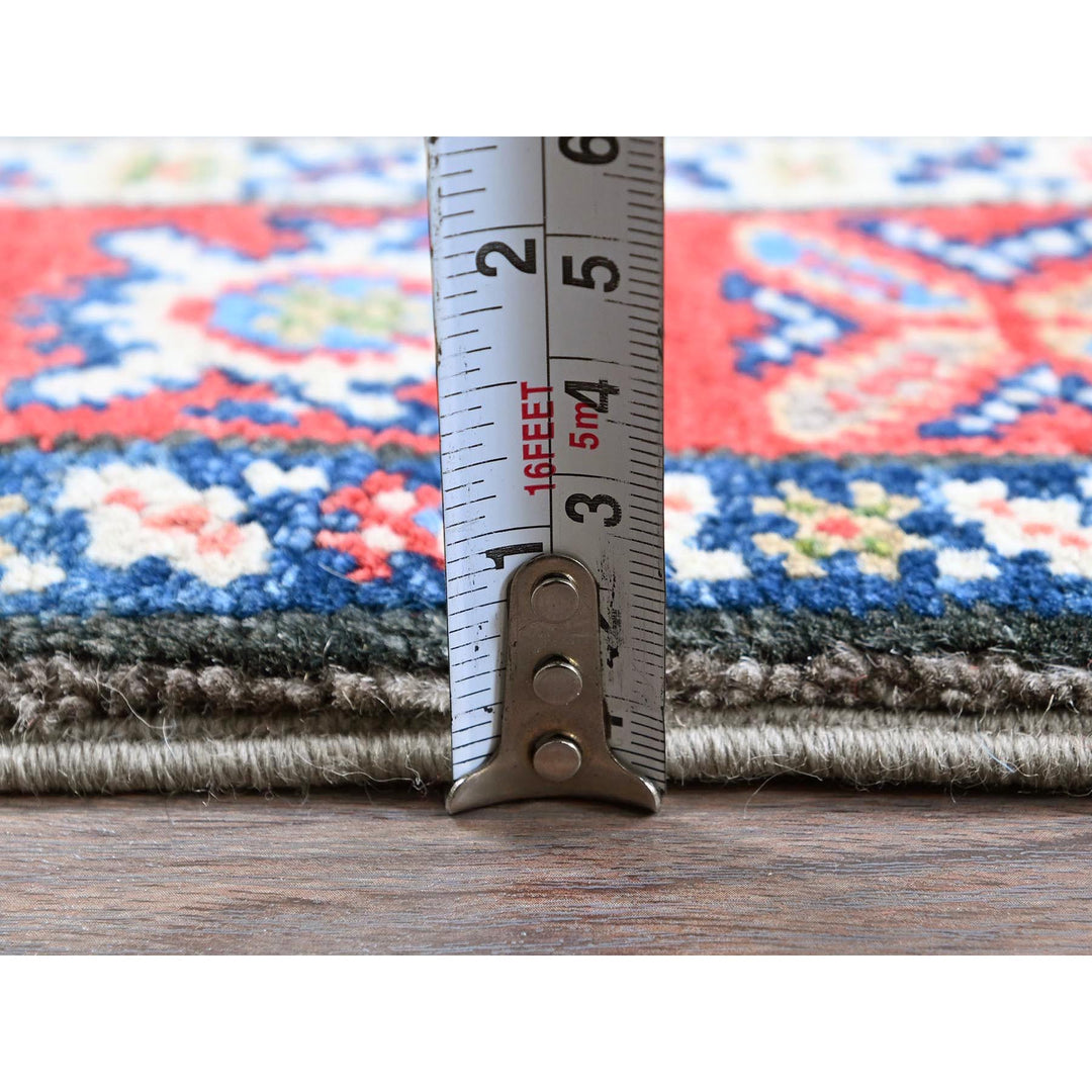 2'2" x 6'2" New Hand Knotted Grey Wool Runner Oriental Rug - MOA102513
