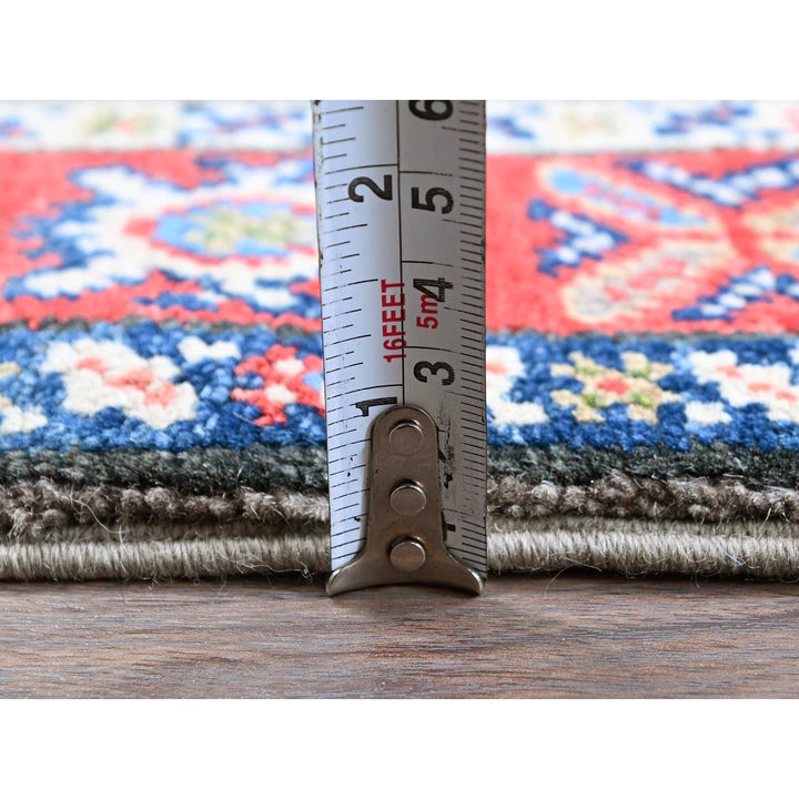 2'2" x 6'2" New Hand Knotted Grey Wool Runner Oriental Rug - MOA102513