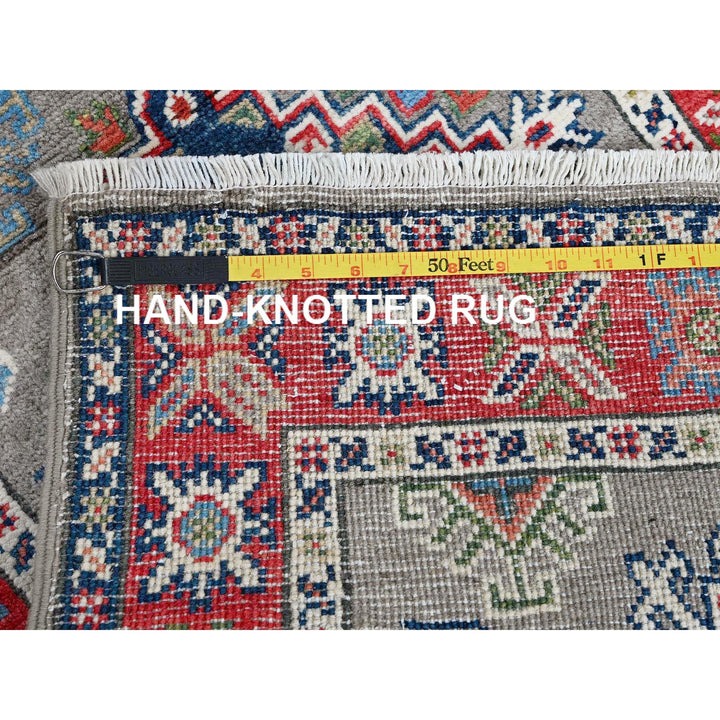 2'2" x 6'2" New Hand Knotted Grey Wool Runner Oriental Rug - MOA102513