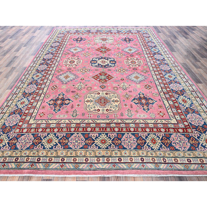 8'9" x 11'8" New Hand Knotted Pink Wool Rectangle Oriental Rug - MOA102514