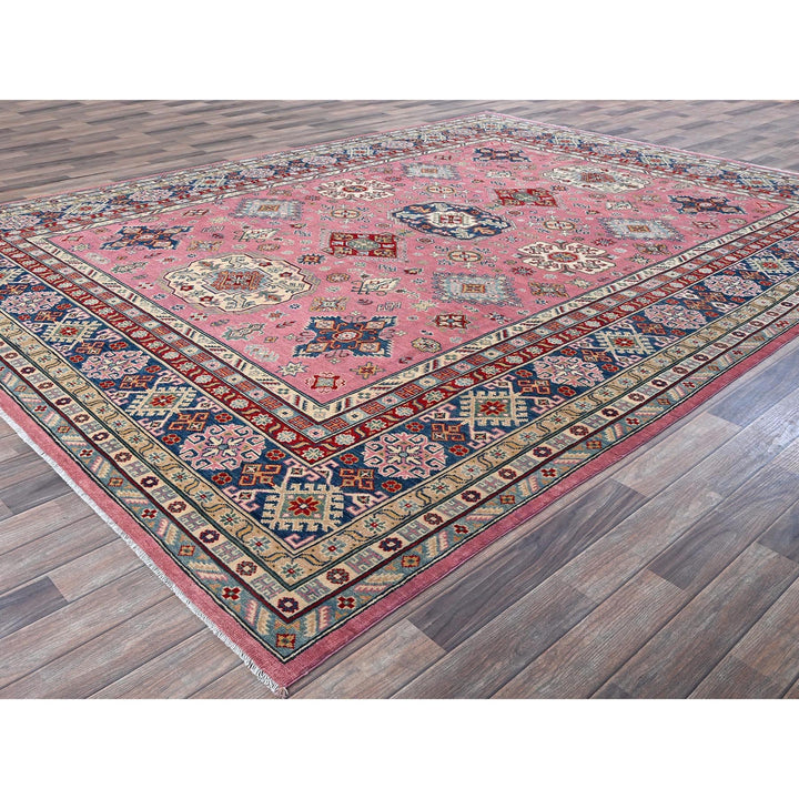 8'9" x 11'8" New Hand Knotted Pink Wool Rectangle Oriental Rug - MOA102514