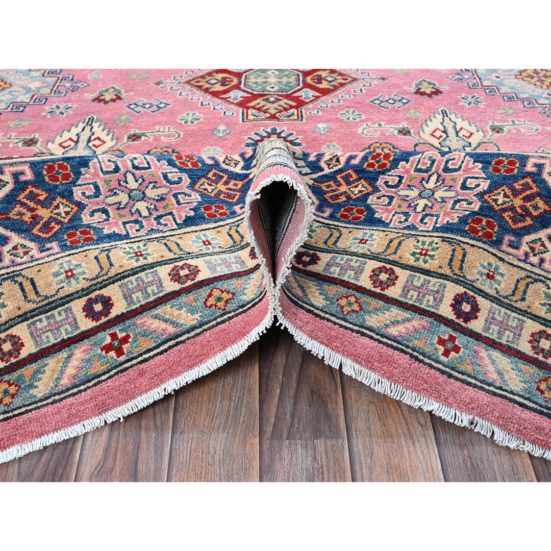8'9" x 11'8" New Hand Knotted Pink Wool Rectangle Oriental Rug - MOA102514