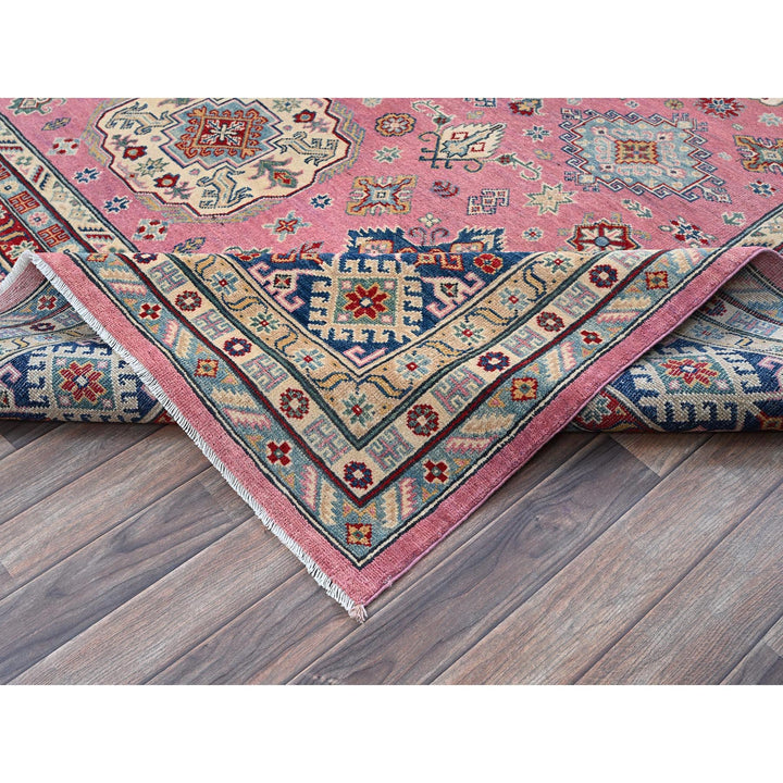 8'9" x 11'8" New Hand Knotted Pink Wool Rectangle Oriental Rug - MOA102514