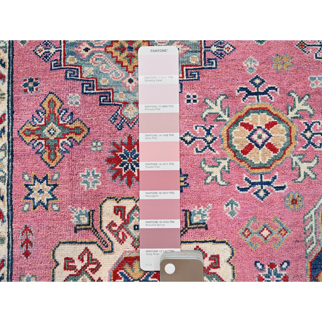 8'9" x 11'8" New Hand Knotted Pink Wool Rectangle Oriental Rug - MOA102514
