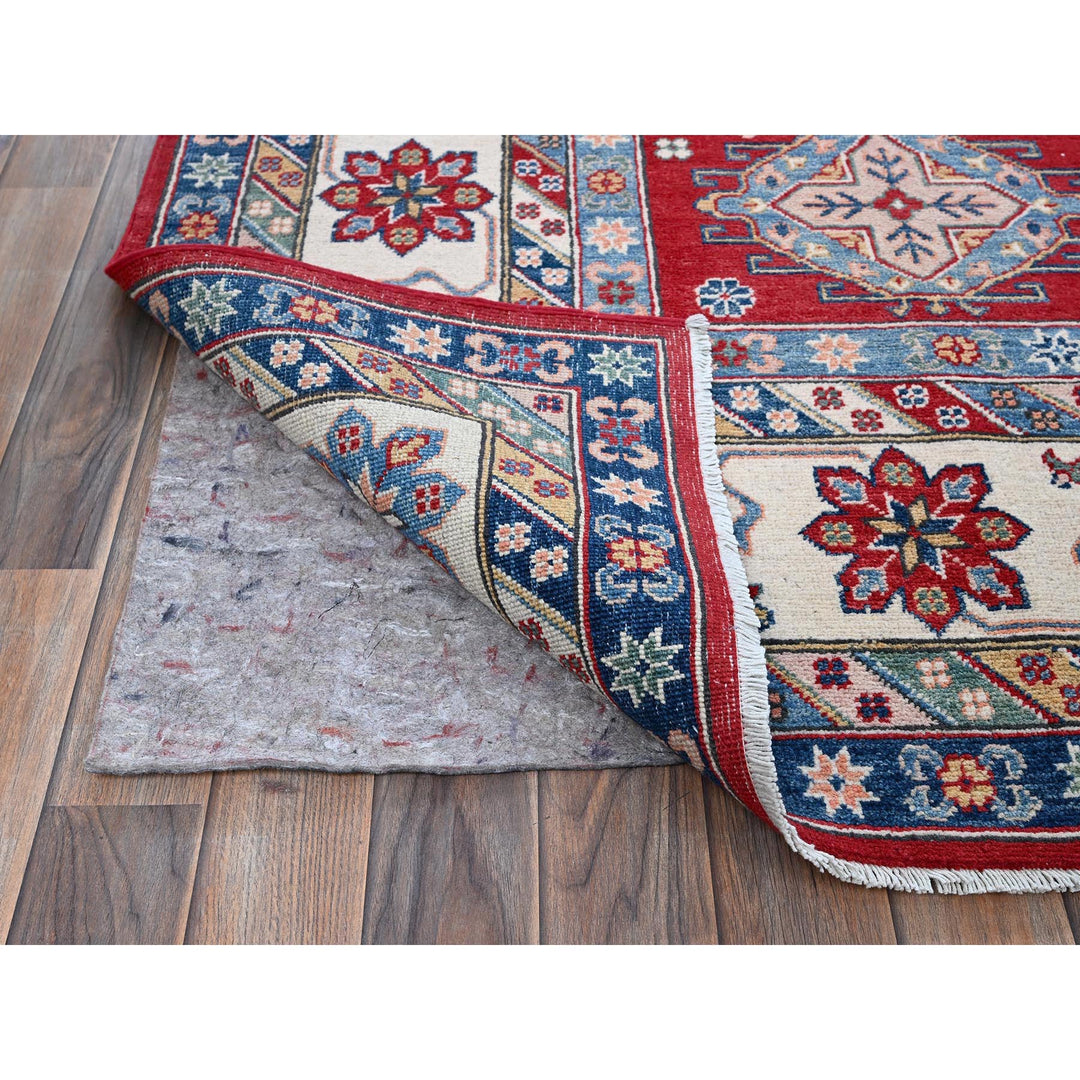 9'0" x 11'11" New Hand Knotted Red Wool Rectangle Oriental Rug - MOA102515