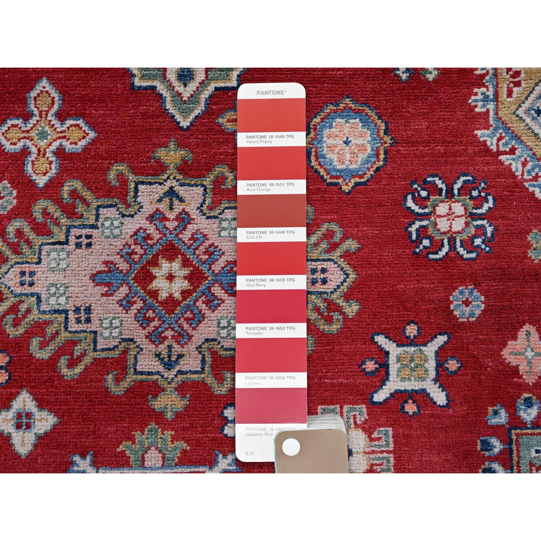 9'0" x 11'11" New Hand Knotted Red Wool Rectangle Oriental Rug - MOA102515