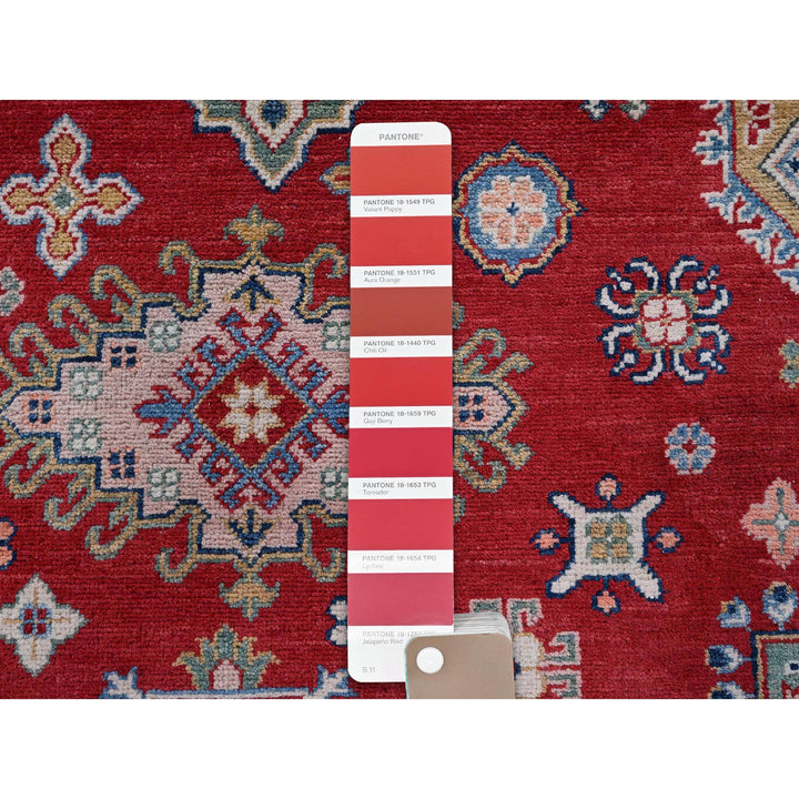 9'0" x 11'11" New Hand Knotted Red Wool Rectangle Oriental Rug - MOA102515
