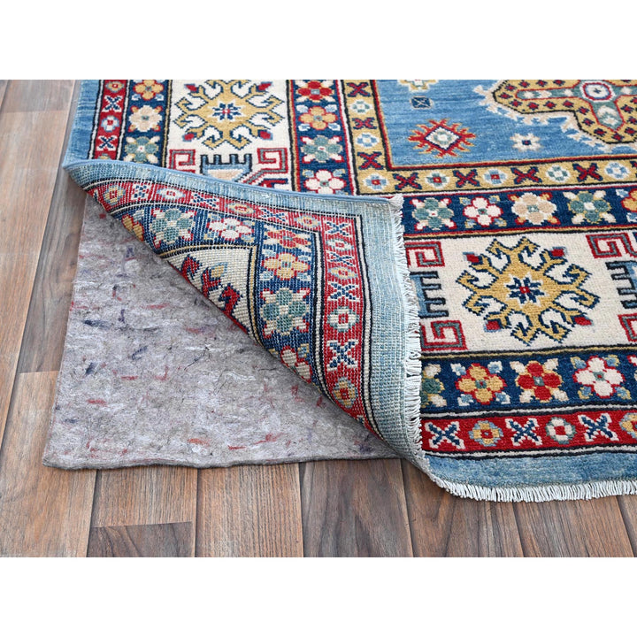 7'11" x 9'11" New Hand Knotted Blue Wool Rectangle Oriental Rug - MOA102516