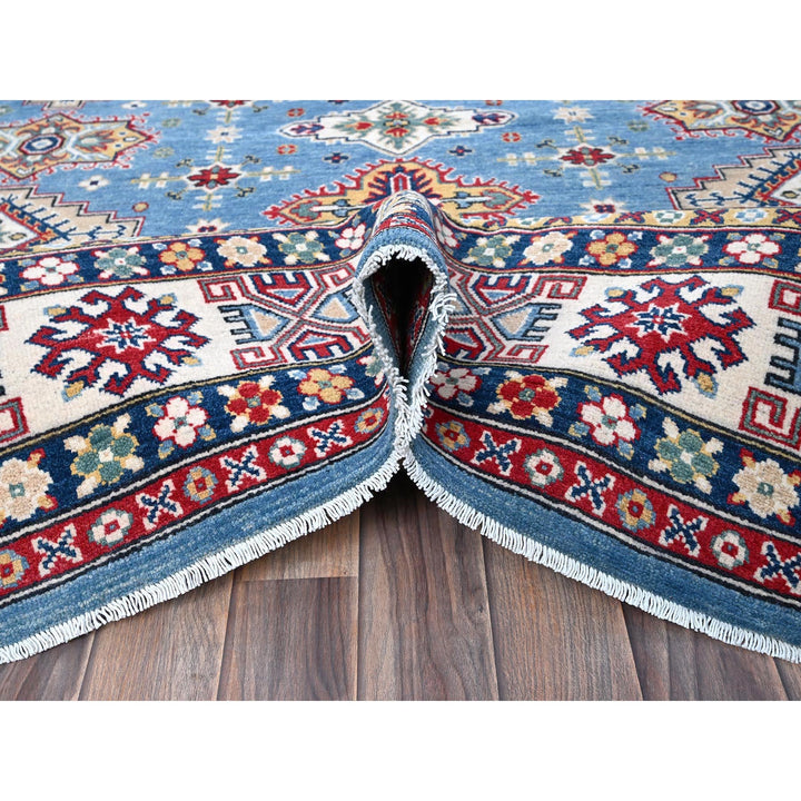 7'11" x 9'11" New Hand Knotted Blue Wool Rectangle Oriental Rug - MOA102516