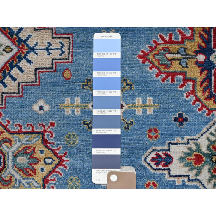 7'11" x 9'11" New Hand Knotted Blue Wool Rectangle Oriental Rug - MOA102516