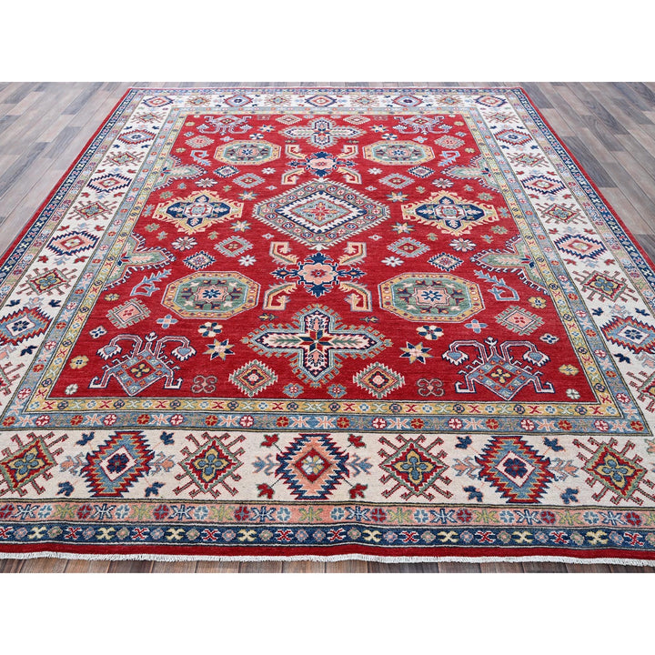8'2" x 10'2" New Hand Knotted Red Wool Rectangle Oriental Rug - MOA102518