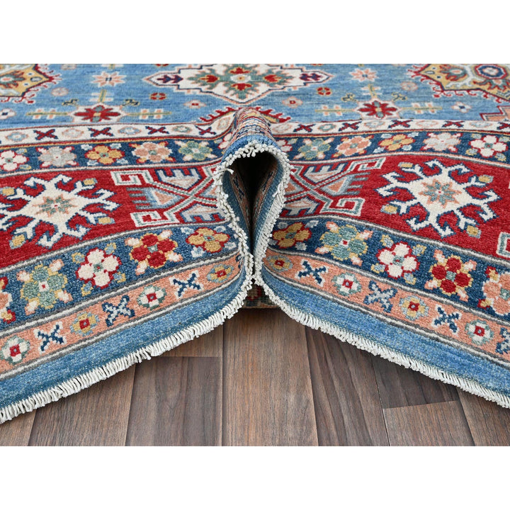 7'10" x 9'8" New Hand Knotted Blue Wool Rectangle Oriental Rug - MOA102519