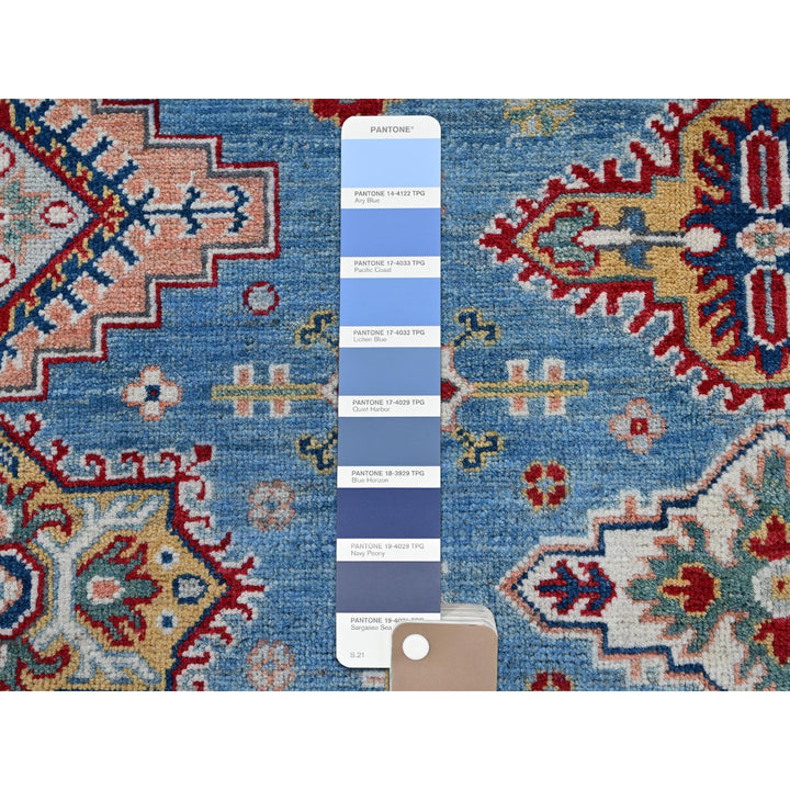 7'10" x 9'8" New Hand Knotted Blue Wool Rectangle Oriental Rug - MOA102519
