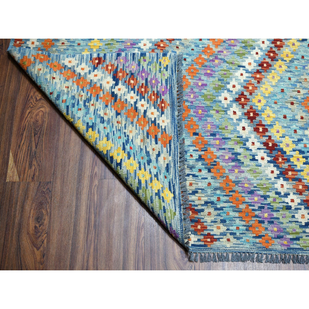 10'2" x 13'4" New Hand Woven Multicolored Wool Rectangle Oriental Rug - MOA10252090