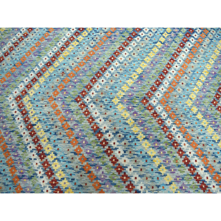 10'2" x 13'4" New Hand Woven Multicolored Wool Rectangle Oriental Rug - MOA10252090