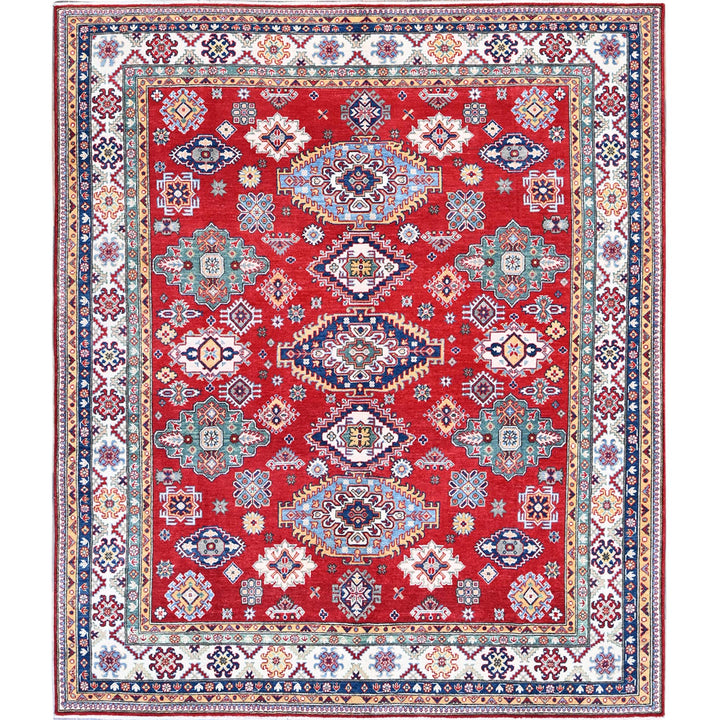8'3" x 9'8" New Hand Knotted Red Wool Rectangle Oriental Rug - MOA102520