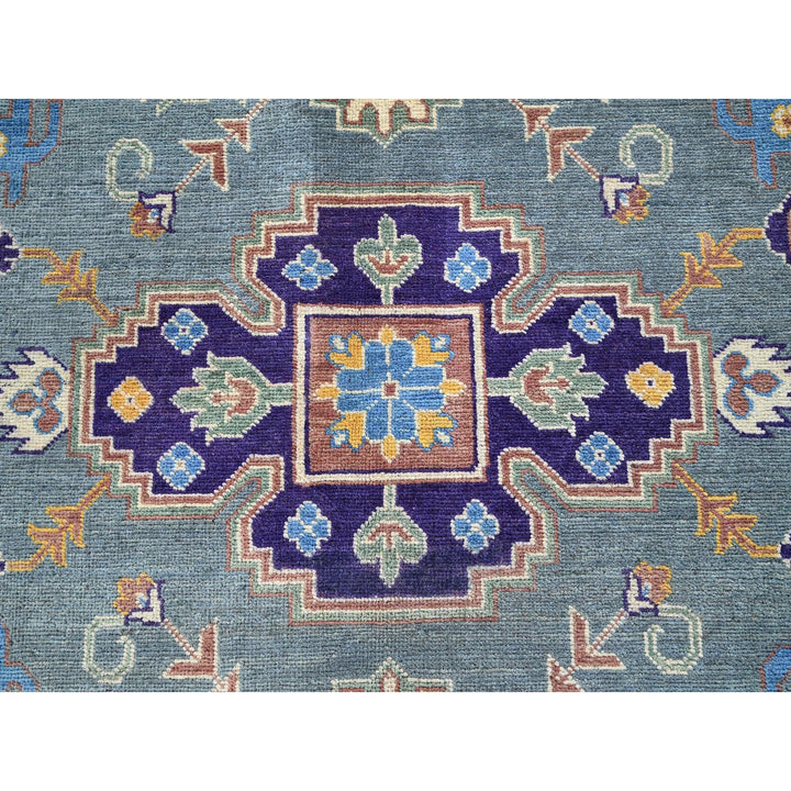 7'11" x 9'11" New Hand Knotted Grey Wool Rectangle Oriental Rug - MOA102521