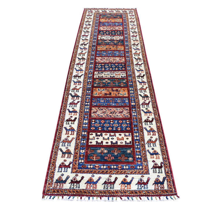 2'8" x 10'0" New Hand Knotted Multicolored Wool Runner Oriental Rug - MOA10252267