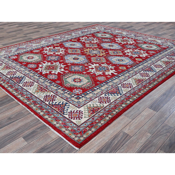 8'2" x 9'8" New Hand Knotted Red Wool Rectangle Oriental Rug - MOA102522