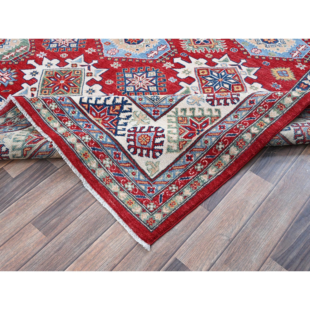 8'2" x 9'8" New Hand Knotted Red Wool Rectangle Oriental Rug - MOA102522