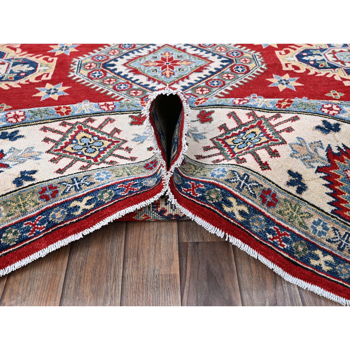 8'2" x 9'9" New Hand Knotted Red Wool Rectangle Oriental Rug - MOA102523