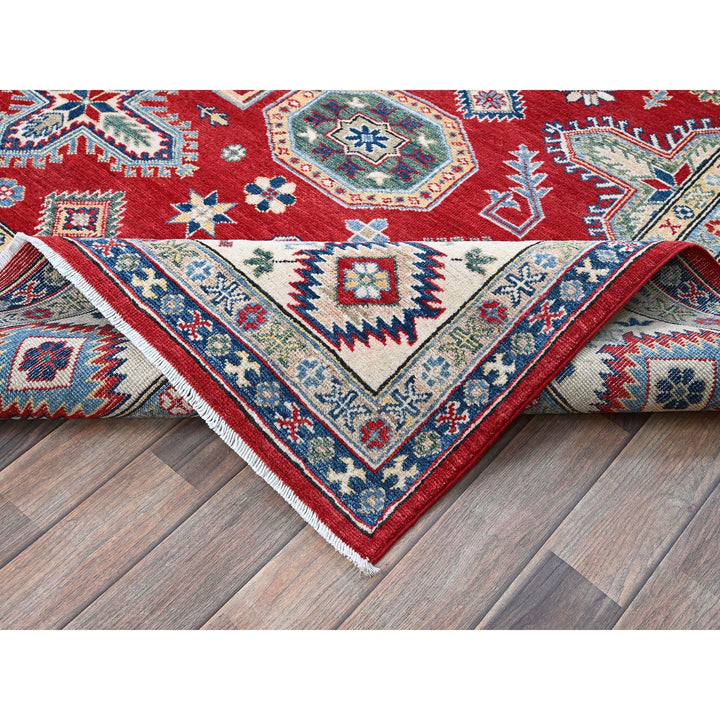 8'2" x 9'9" New Hand Knotted Red Wool Rectangle Oriental Rug - MOA102523