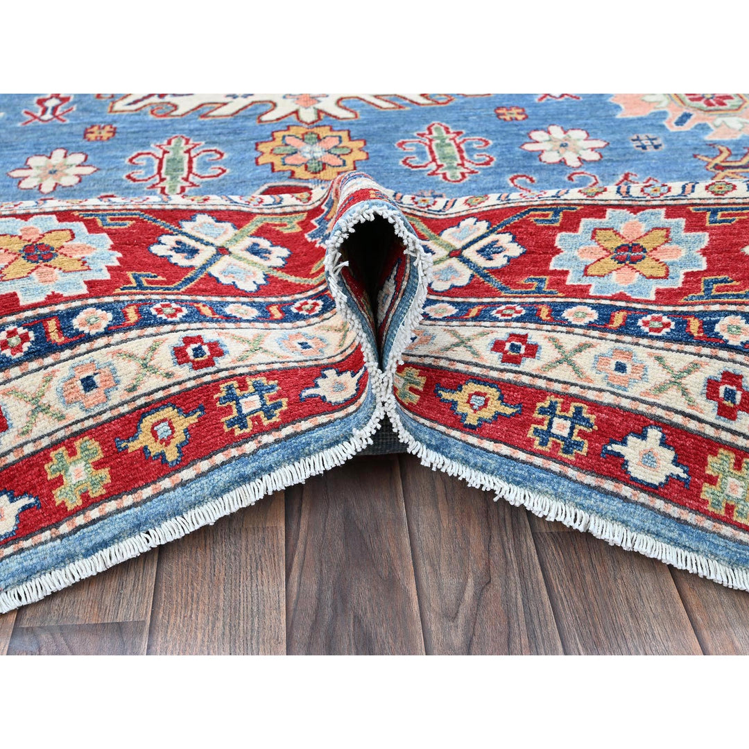 8'9" x 12'1" New Hand Knotted Blue Wool Rectangle Oriental Rug - MOA102525