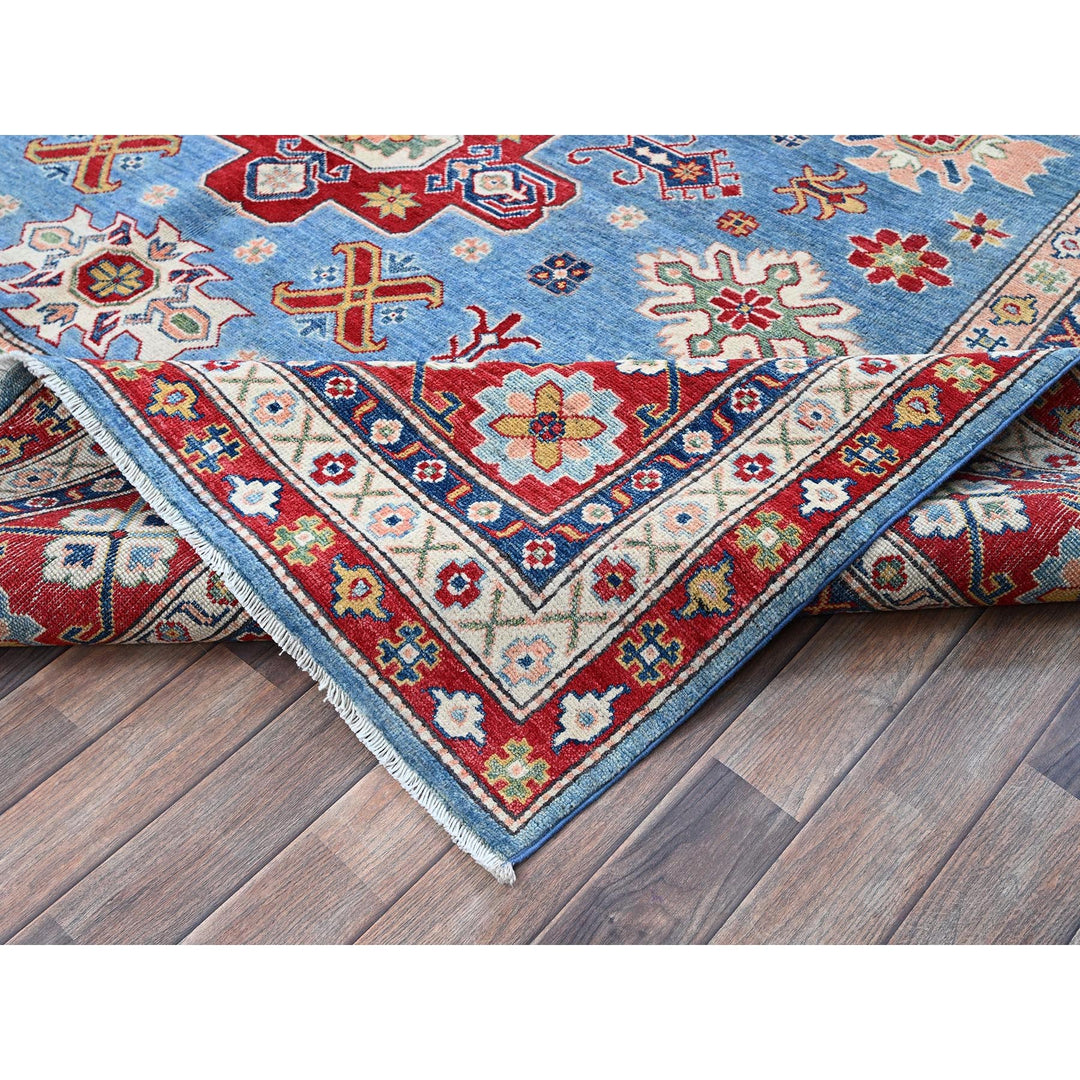 8'9" x 12'1" New Hand Knotted Blue Wool Rectangle Oriental Rug - MOA102525
